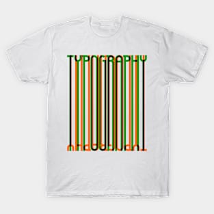 Tall Typography (Green Orange) T-Shirt